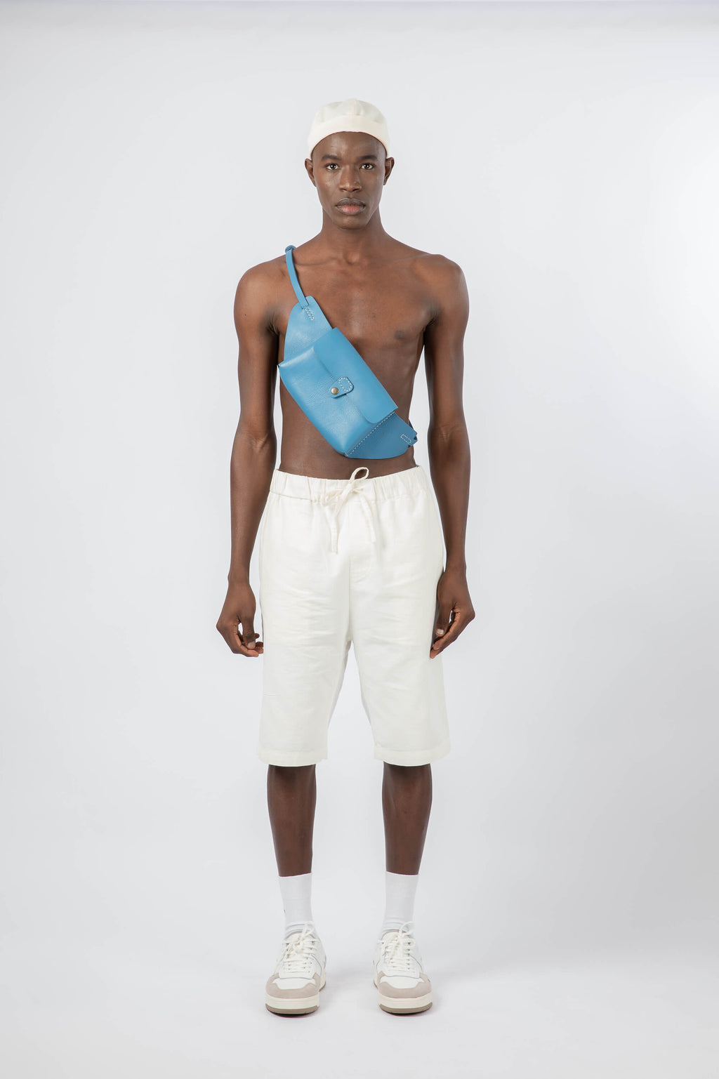Leather Belt Bag Blue