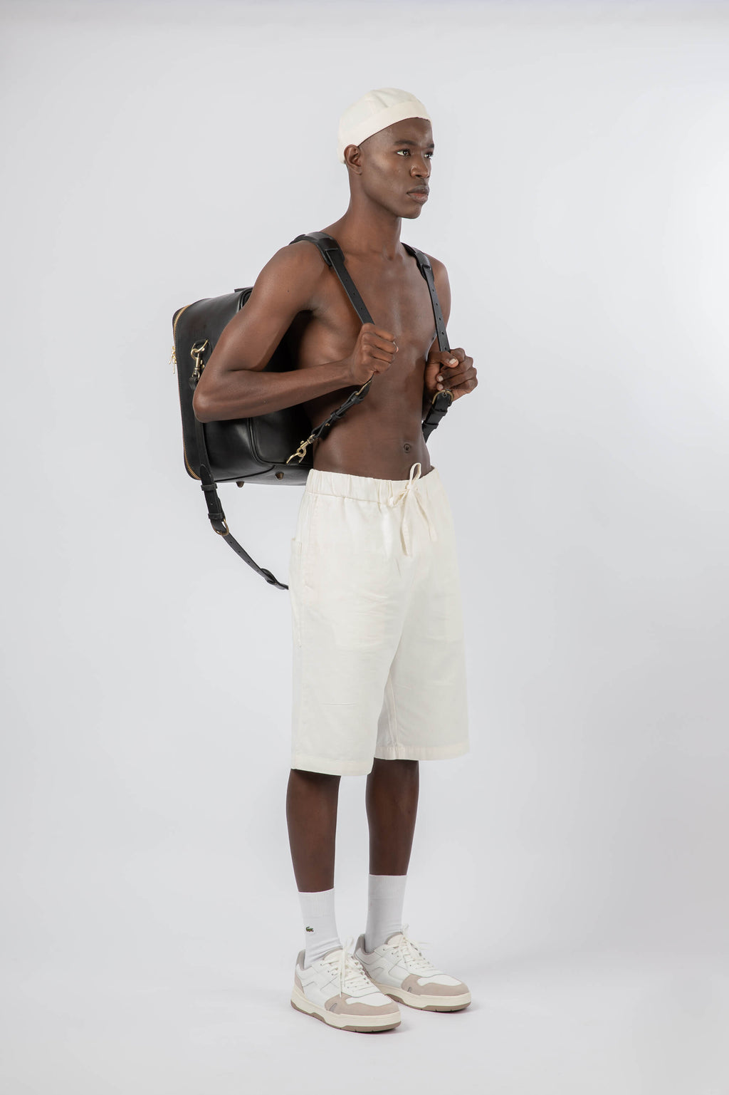 Leather Backpack Straps for Suitcase Black