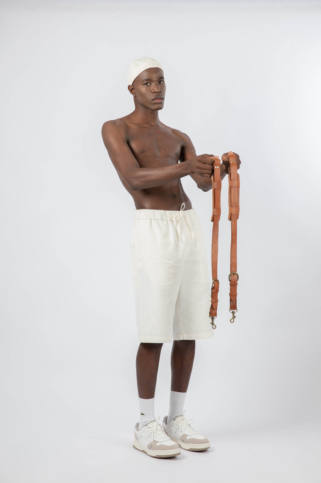 Leather Backpack Straps for Suitcase Cognac